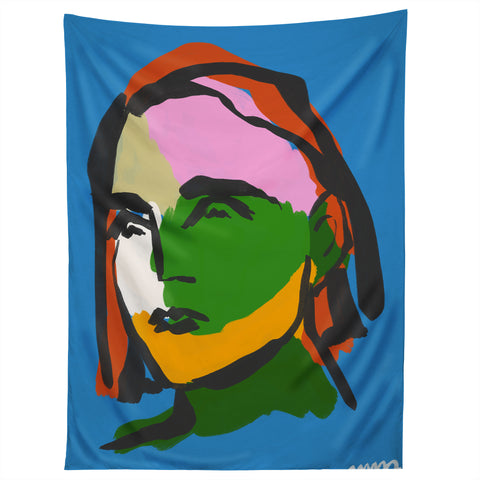 Marin Vaan Zaal Asceline in Blue Modern female Tapestry