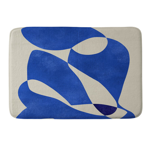 Marin Vaan Zaal Blue Nude Geometric Memory Foam Bath Mat
