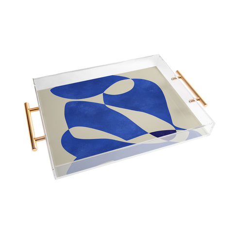 Marin Vaan Zaal Blue Nude Geometric Acrylic Tray