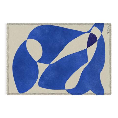 Marin Vaan Zaal Blue Nude Geometric Outdoor Rug