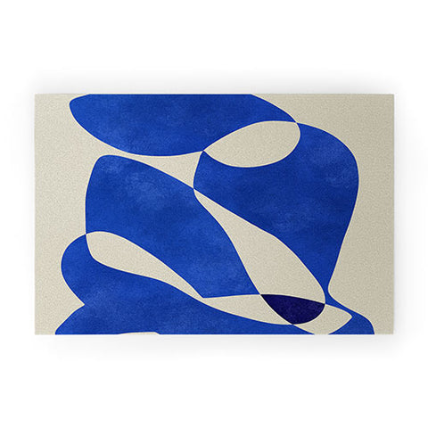 Marin Vaan Zaal Blue Nude Geometric Welcome Mat