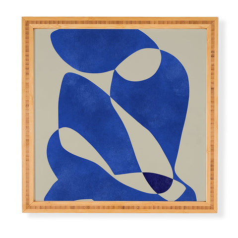 Marin Vaan Zaal Blue Nude Geometric Framed Wall Art