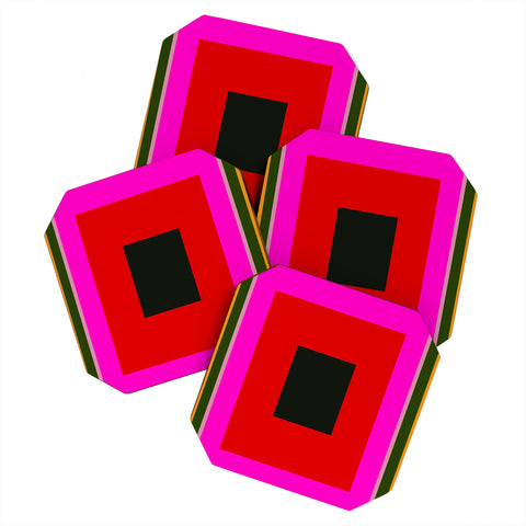 Marin Vaan Zaal Burst Alternatively Modern Color Field Coaster Set