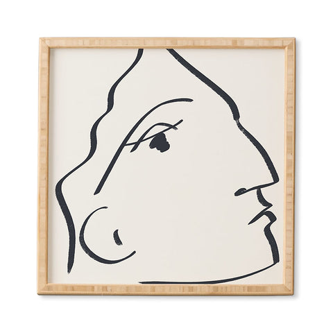 Marin Vaan Zaal Delia minimalist female portra Framed Wall Art