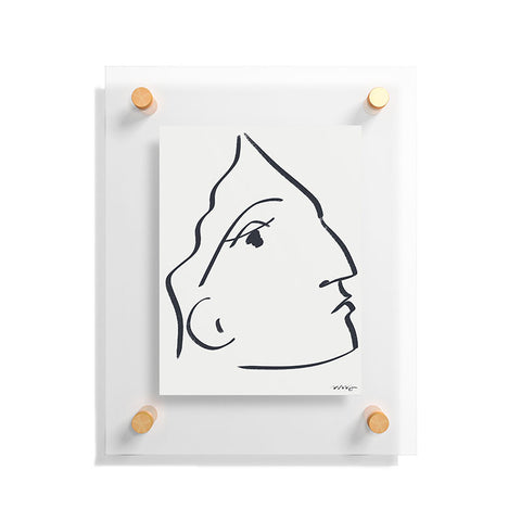 Marin Vaan Zaal Delia minimalist female portra Floating Acrylic Print