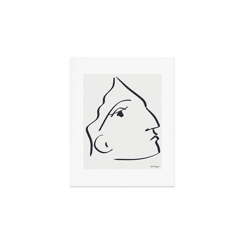 Marin Vaan Zaal Delia minimalist female portra Art Print