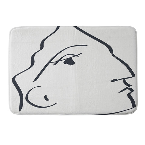 Marin Vaan Zaal Delia minimalist female portra Memory Foam Bath Mat