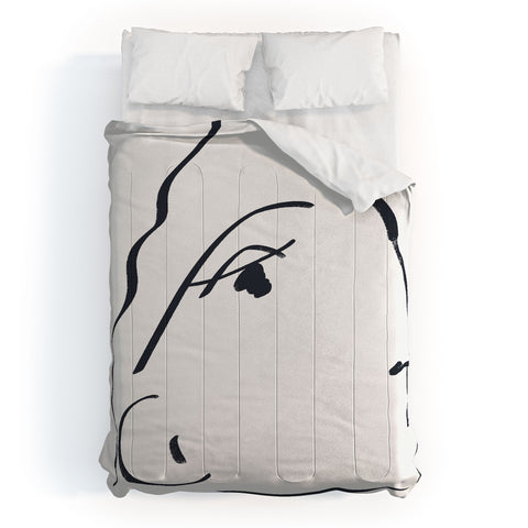 Marin Vaan Zaal Delia minimalist female portra Comforter