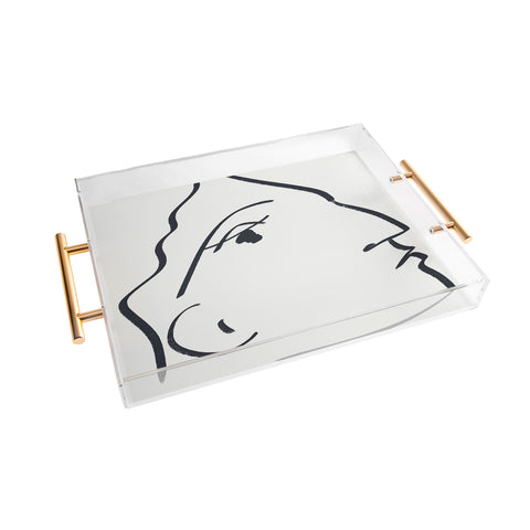 Marin Vaan Zaal Delia minimalist female portra Acrylic Tray