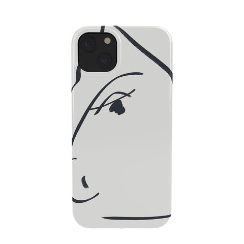 Marin Vaan Zaal Delia minimalist female portra Phone Case