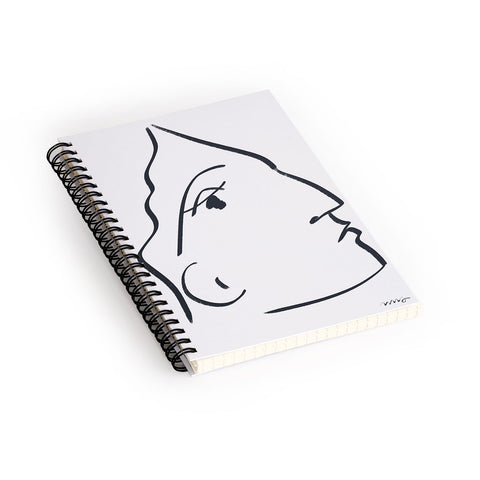 Marin Vaan Zaal Delia minimalist female portra Spiral Notebook