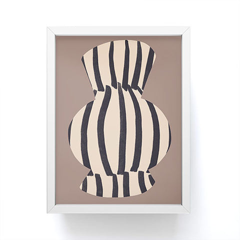 Marin Vaan Zaal Earth Tone Modern Vase Illustration Framed Mini Art Print