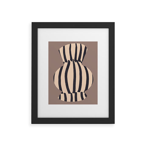 Marin Vaan Zaal Earth Tone Modern Vase Illustration Framed Art Print
