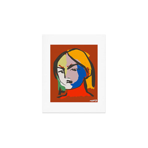 Marin Vaan Zaal Helene in Red Modern Female Art Print