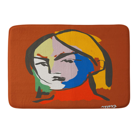 Marin Vaan Zaal Helene in Red Modern Female Memory Foam Bath Mat