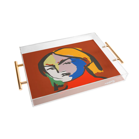 Marin Vaan Zaal Helene in Red Modern Female Acrylic Tray