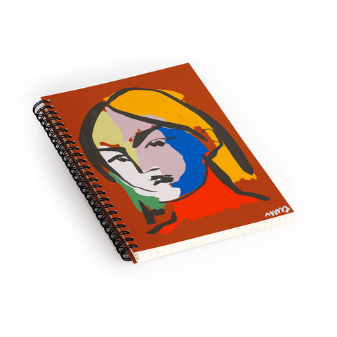 Marin Vaan Zaal Helene in Red Modern Female Spiral Notebook