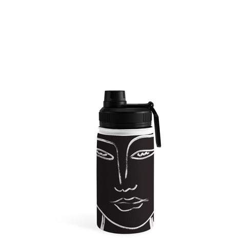 Marin Vaan Zaal Hellen Modernist Line Portrait Water Bottle
