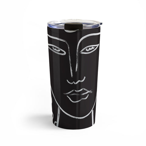 Marin Vaan Zaal Hellen Modernist Line Portrait Travel Mug