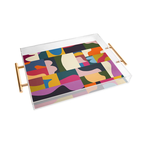 Marin Vaan Zaal Modern Collage Minimalism Acrylic Tray