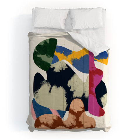 Marin Vaan Zaal Modernism Shapes Collage Comforter
