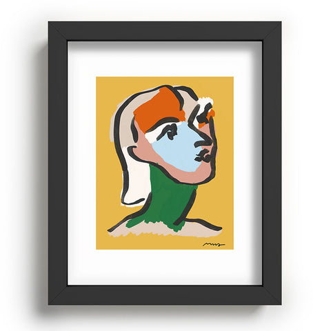 Marin Vaan Zaal Ninette in Yellow Modern Portrait Recessed Framing Rectangle