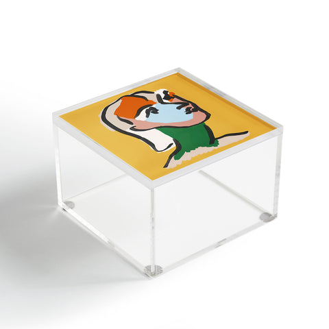 Marin Vaan Zaal Ninette in Yellow Modern Portrait Acrylic Box