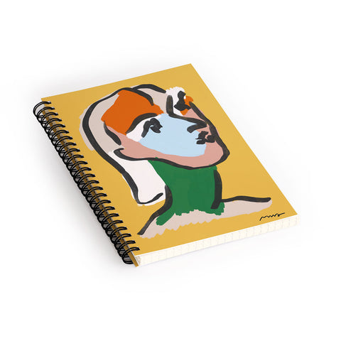 Marin Vaan Zaal Ninette in Yellow Modern Portrait Spiral Notebook