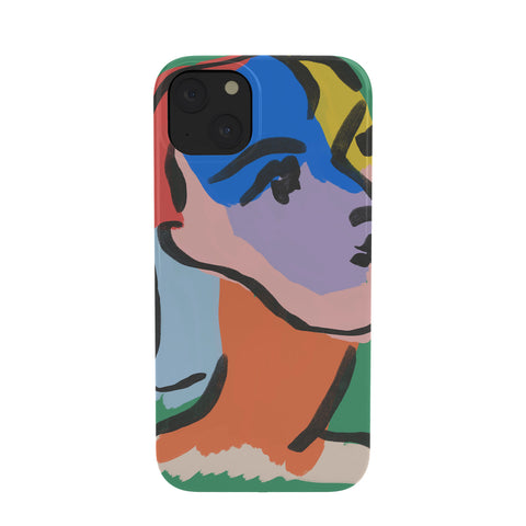 Marin Vaan Zaal Ninette on Green modern minim Phone Case