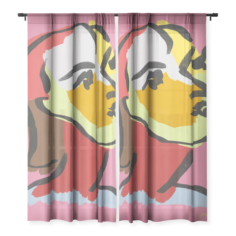 Marin Vaan Zaal Ninette on Pink Modernist col Sheer Non Repeat