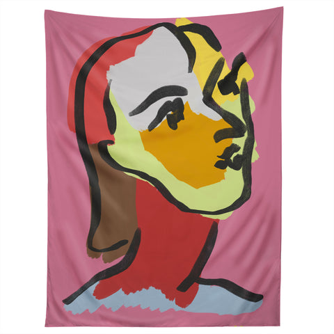 Marin Vaan Zaal Ninette on Pink Modernist col Tapestry