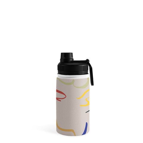 Marin Vaan Zaal Rhett modern line drawing Water Bottle