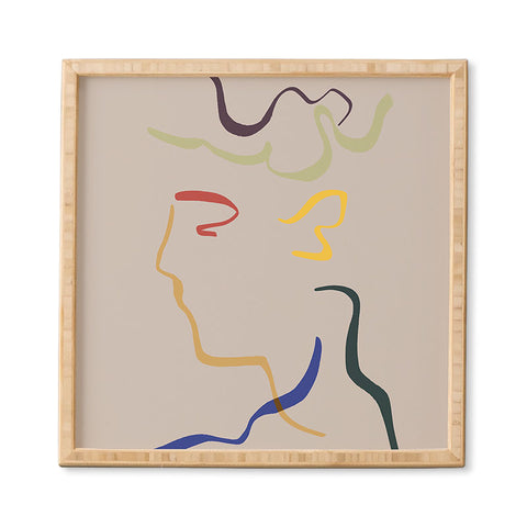 Marin Vaan Zaal Rhett modern line drawing Framed Wall Art