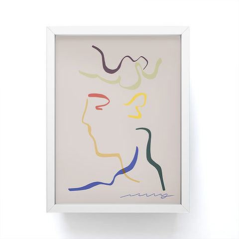 Marin Vaan Zaal Rhett modern line drawing Framed Mini Art Print
