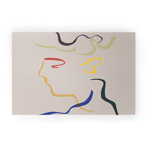 Marin Vaan Zaal Rhett modern line drawing Welcome Mat