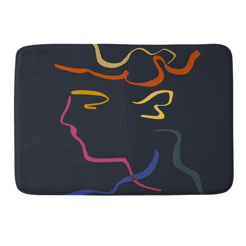 Marin Vaan Zaal Rhett Modernist Portrait B Memory Foam Bath Mat