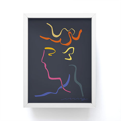 Marin Vaan Zaal Rhett Modernist Portrait B Framed Mini Art Print