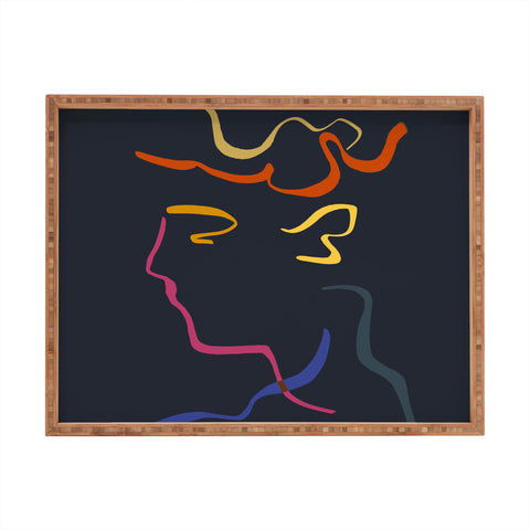 Marin Vaan Zaal Rhett Modernist Portrait B Rectangular Tray