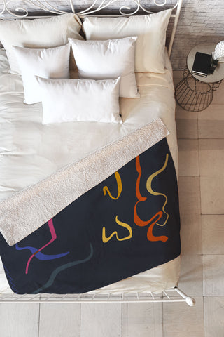 Marin Vaan Zaal Rhett Modernist Portrait B Fleece Throw Blanket