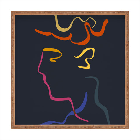 Marin Vaan Zaal Rhett Modernist Portrait B Square Tray