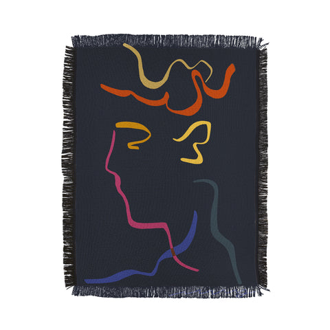 Marin Vaan Zaal Rhett Modernist Portrait B Throw Blanket