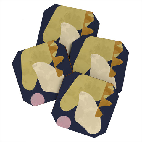 Marin Vaan Zaal Tuileries 01 Modern shapes Coaster Set
