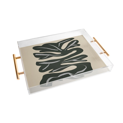 Marin Vaan Zaal Winding Minimalism Flower Plan Acrylic Tray