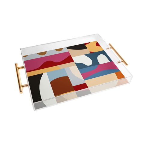 Marin Vaan Zaal Ypres Mosaic Modernist Pattern Acrylic Tray