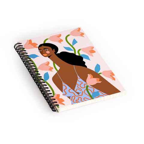 Maritza Lisa Abstract Dress I Spiral Notebook