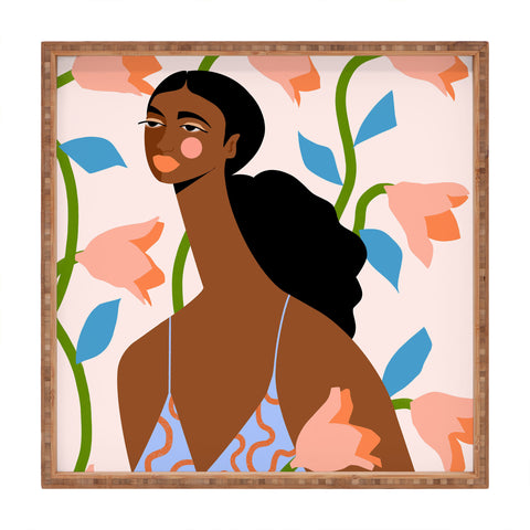 Maritza Lisa Abstract Dress I Square Tray