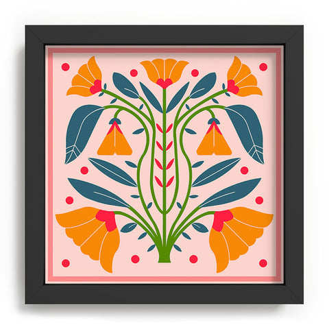 Maritza Lisa Art Nouveau Symmetric Buttercups Recessed Framing Square