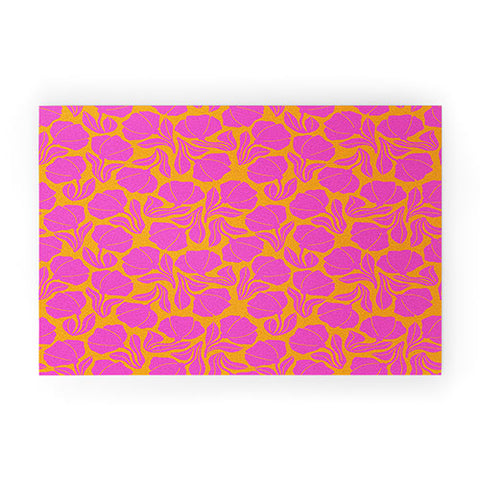 Maritza Lisa Boho Blooms Hot Pink Welcome Mat