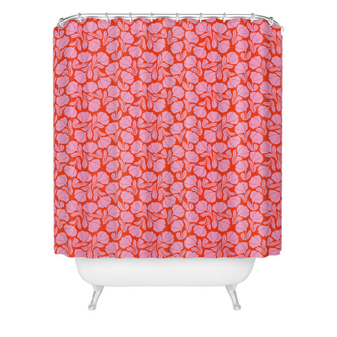 Maritza Lisa Boho Blooms Pink Shower Curtain
