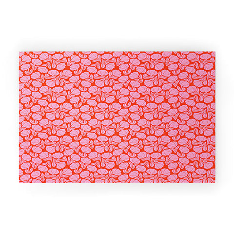 Maritza Lisa Boho Blooms Pink Welcome Mat